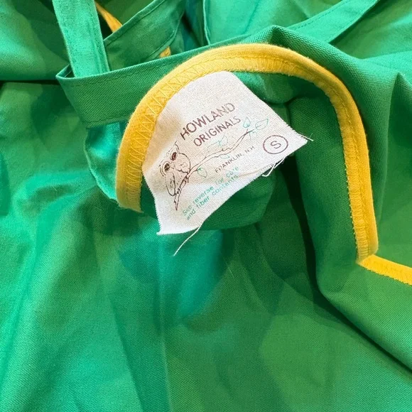 Vintage 70s wrap skirt hot air balloon patchwork green circle skirt - Picture 6 of 9